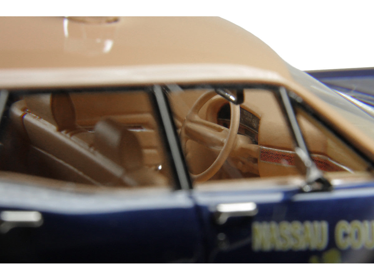 1970 Ford Country Squire Wagon Police Car "Nassau County Police Department" Blue and Tan Limited Edition to 200 pieces Worldwide 1/43 Model Car by Goldvarg Collection Goldvarg Collection