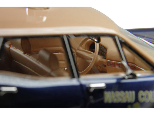 1970 Ford Country Squire Wagon Police Car "Nassau County Police Department" Blue and Tan Limited Edition to 200 pieces Worldwide 1/43 Model Car by Goldvarg Collection Goldvarg Collection