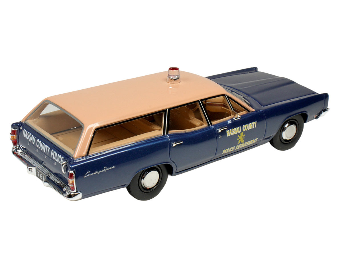 1970 Ford Country Squire Wagon Police Car "Nassau County Police Department" Blue and Tan Limited Edition to 200 pieces Worldwide 1/43 Model Car by Goldvarg Collection Goldvarg Collection