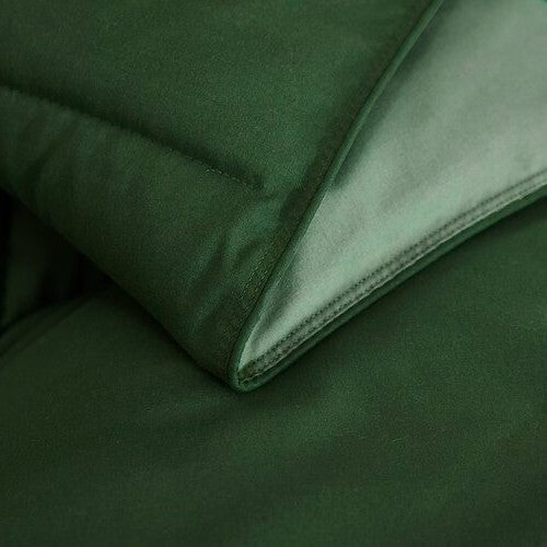 Full/Queen Traditional Microfiber Reversible 3 Piece Comforter Set in Green-3