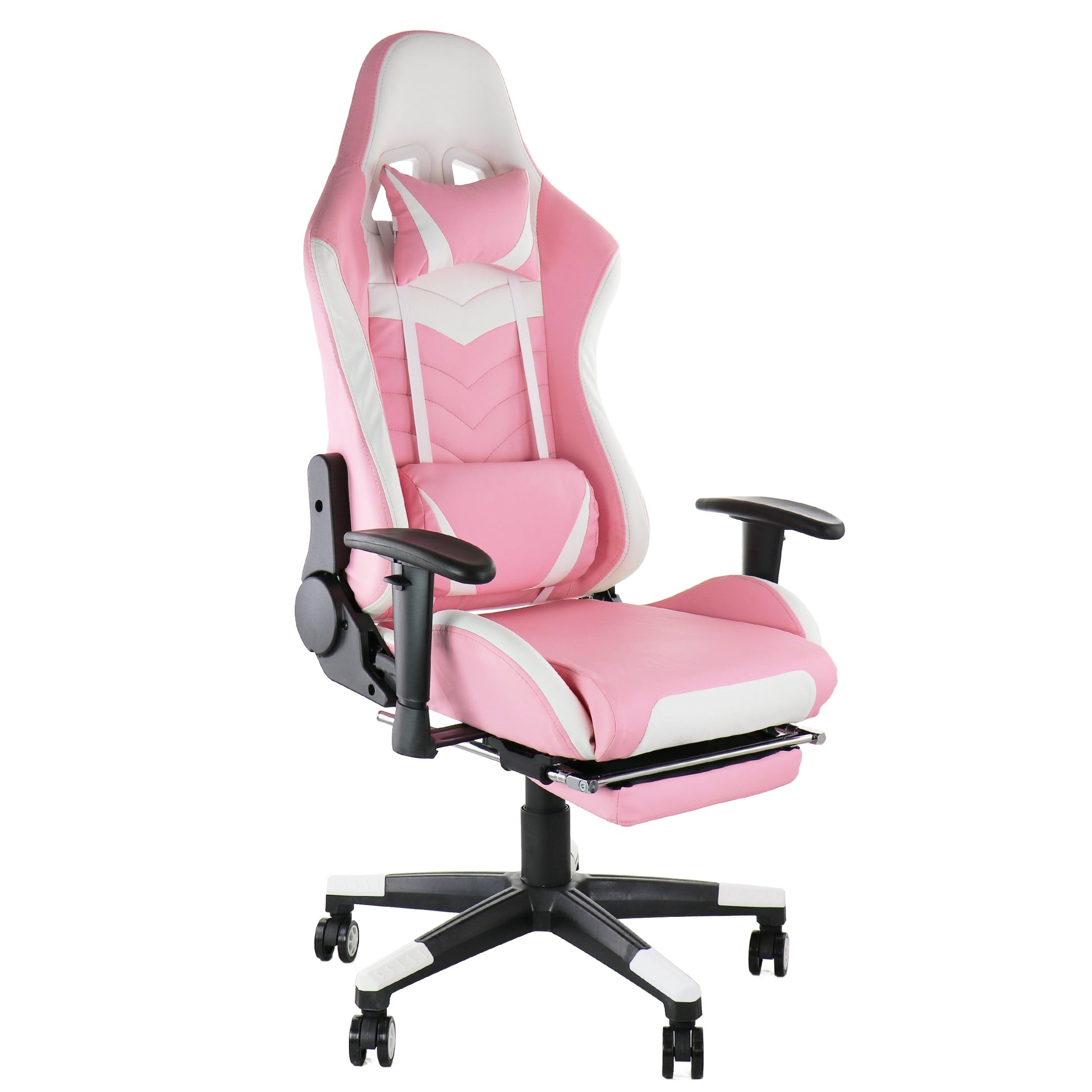 GameFitz Gaming Chair in Pink and White W2B