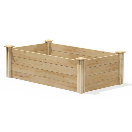 2ft x 4ft Cedar Wood Raised Garden Bed Planter Box - Made In USA FastFurnishings