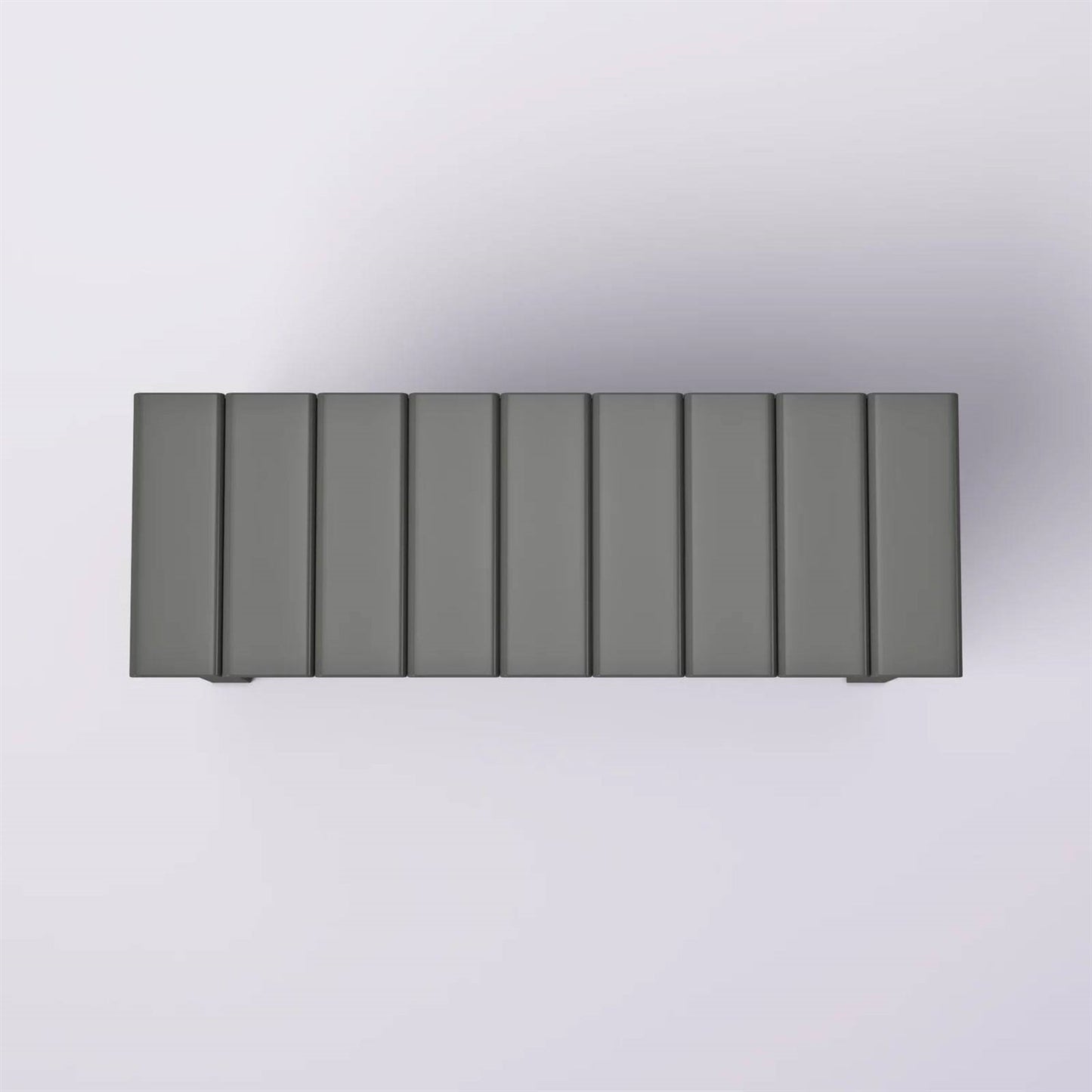 Grey Wood 2-Shelf Shoe Rack Storage Bench For Entryway or Closet FastFurnishings