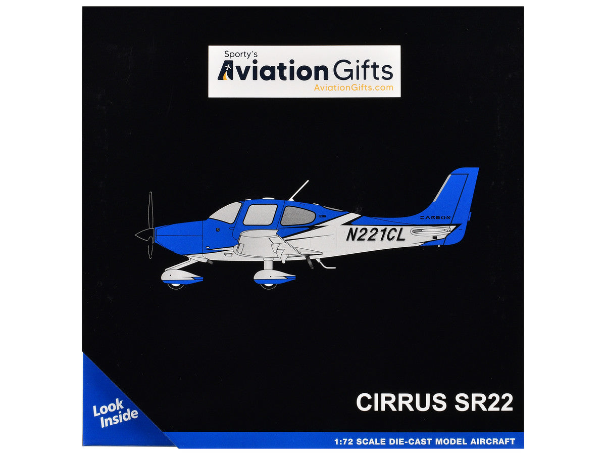 Cirrus SR22 Composite Aircraft (N221CL) Blue "Gemini General Aviation" Series 1/72 Diecast Model Airplane by GeminiJets-2