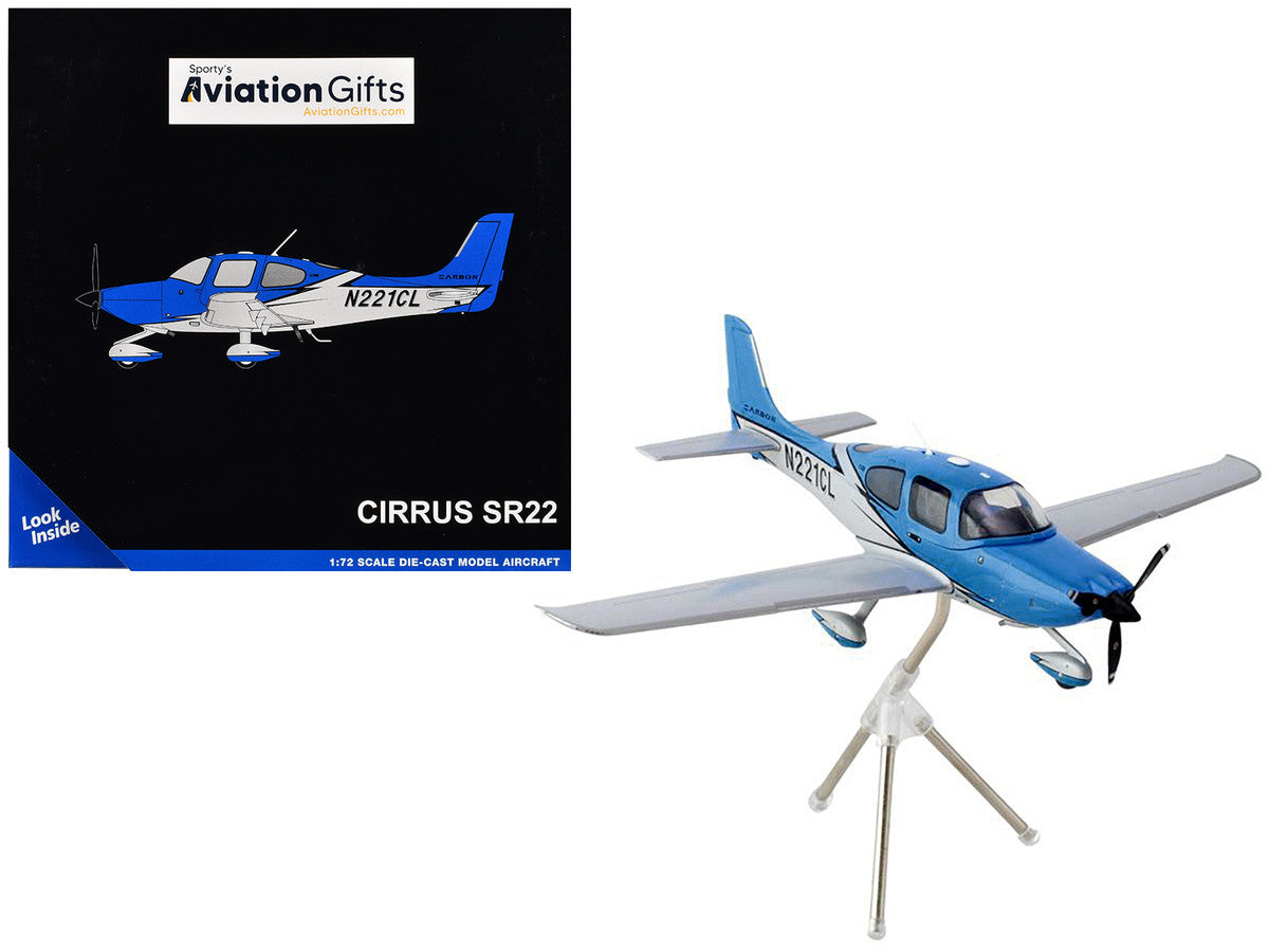Cirrus SR22 Composite Aircraft (N221CL) Blue "Gemini General Aviation" Series 1/72 Diecast Model Airplane by GeminiJets-0