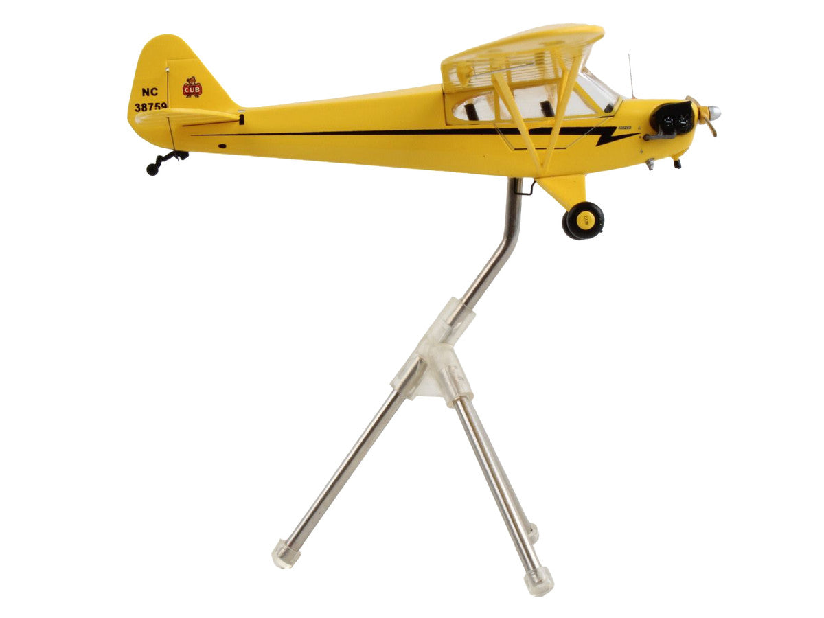 Piper J-3 Cub Light Aircraft "NC 38759" Yellow with Black Stripes "Gemini General Aviation" Series 1/72 Diecast Model Airplane by GeminiJets-2