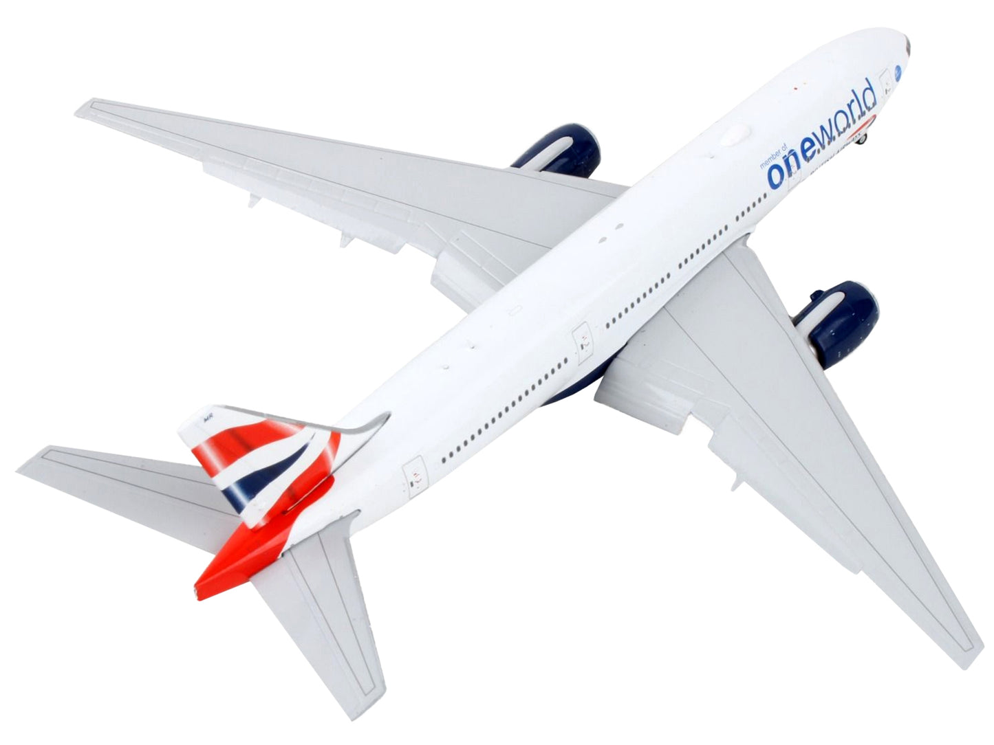 Boeing 777-200ER Commercial Aircraft with Flaps Down "British Airways - OneWorld" White 1/400 Diecast Model Airplane by GeminiJets