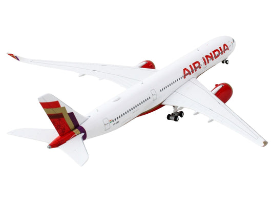 Airbus A350-900 Commercial Aircraft "Air India" (VT-JRH) White with Tail Graphics 1/400 Diecast Model Airplane by GeminiJets