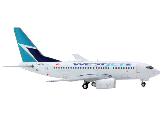 Boeing 737-600 Commercial Aircraft "Westjet Airlines" (C-GWSL) White with Blue Tail 1/400 Diecast Model Airplane by GeminiJets GeminiJets