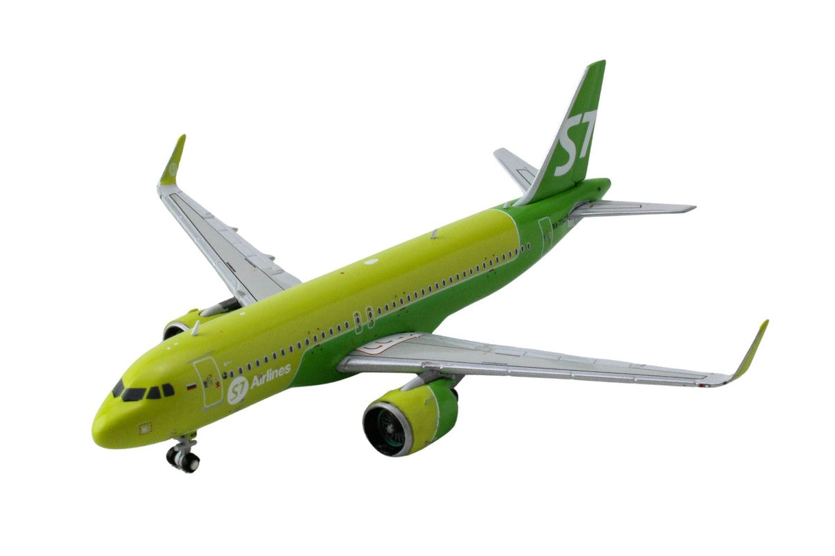 Airbus A320neo Commercial Aircraft "S7 Airlines" (RA-73428) Green Two-Tone 1/400 Diecast Model Airplane by GeminiJets-1