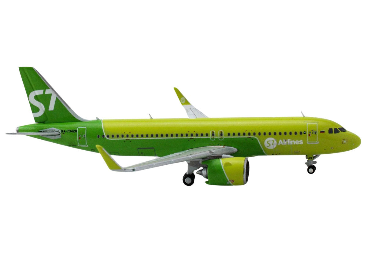 Airbus A320neo Commercial Aircraft "S7 Airlines" (RA-73428) Green Two-Tone 1/400 Diecast Model Airplane by GeminiJets-2
