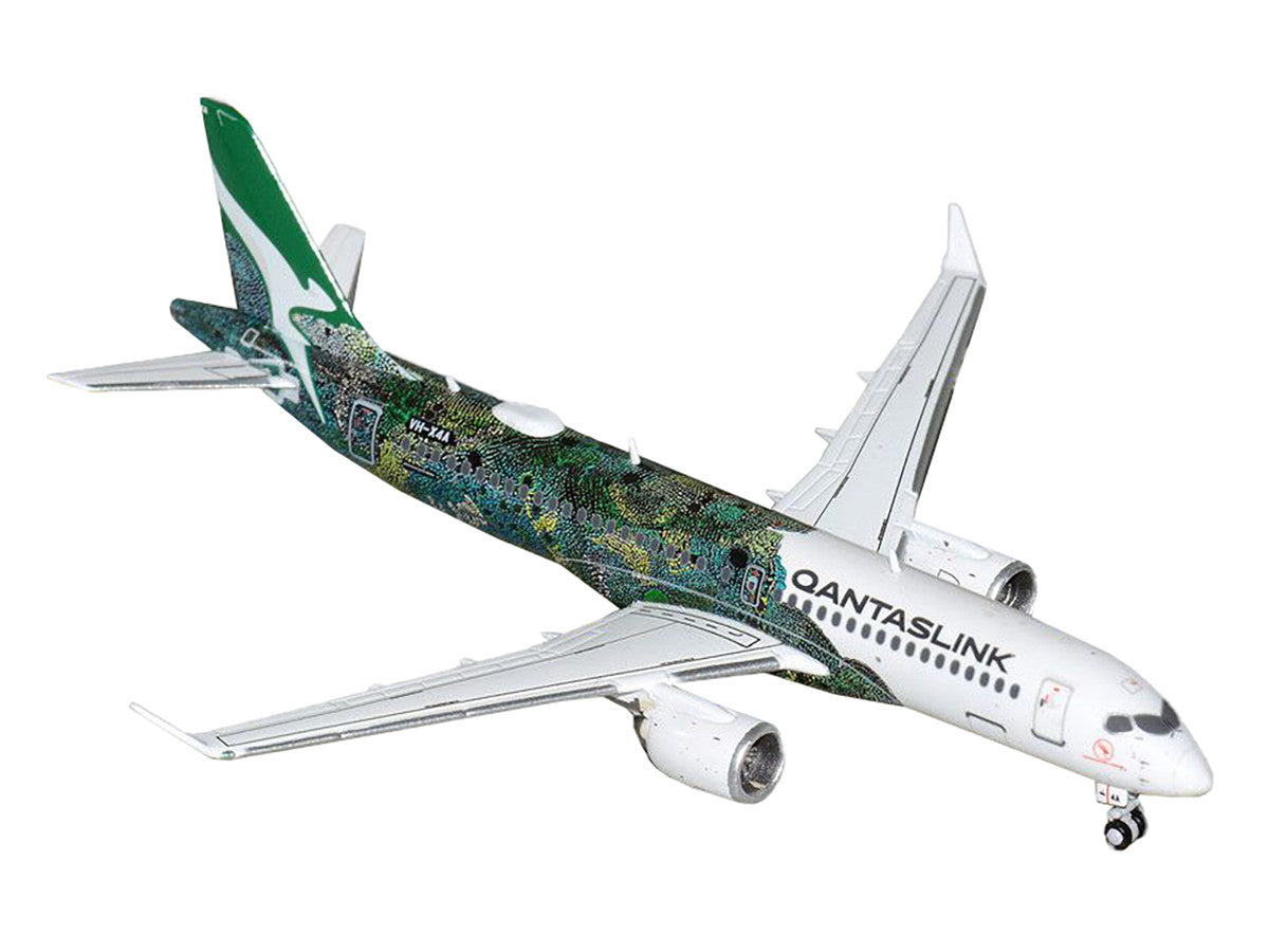 Airbus A220-300 Commercial Aircraft "QantasLink - Minyma Kutjara Tjukurpa" (VH-X4A) White with Graphics 1/400 Diecast Model Airplane by GeminiJets-1