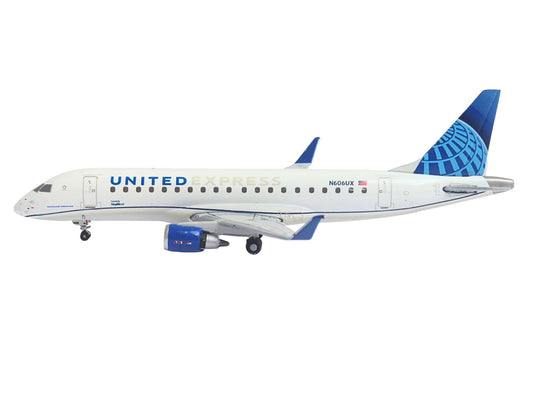 Embraer ERJ-175 Commercial Aircraft "United Express - SkyWest Airlines" (N606UX) White with Blue Tail 1/400 Diecast Model Airplane by GeminiJets