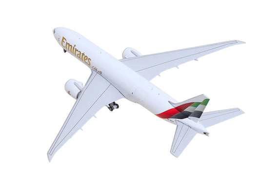 Boeing 777F Commercial Aircraft "Emirates SkyCargo" (A6-EFV) White with Striped Tail 1/400 Diecast Model by GeminiJets GeminiJets