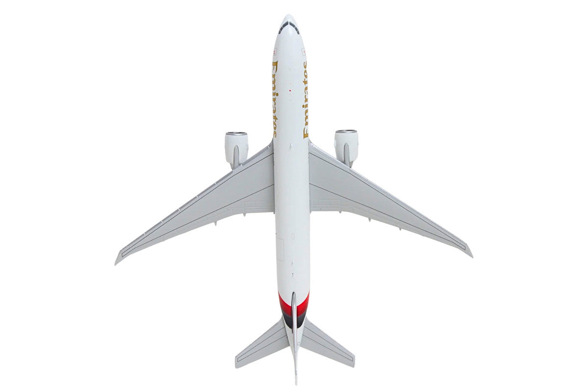 Boeing 777F Commercial Aircraft "Emirates SkyCargo" (A6-EFV) White with Striped Tail 1/400 Diecast Model by GeminiJets GeminiJets