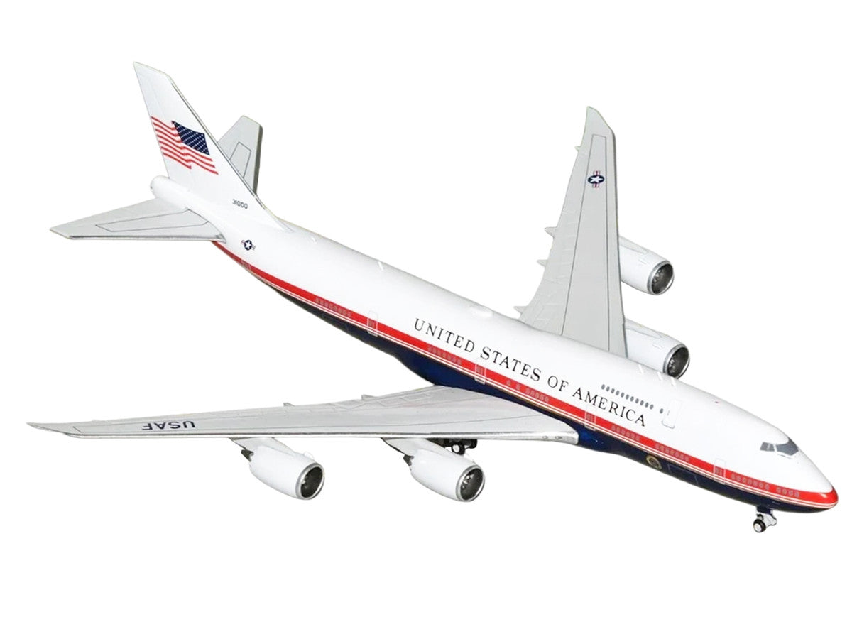 Boeing VC-25B Transport Aircraft "Air Force One - United States of America" (31000) White and Blue with Red Stripes 1/400 Diecast Model Airplane by GeminiJets GeminiJets