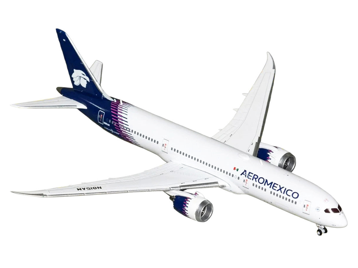 Boeing 787-9 Commercial Aircraft "Aeromexico" (N815AM) White with Blue Tail 1/400 Diecast Model Airplane by GeminiJets GeminiJets