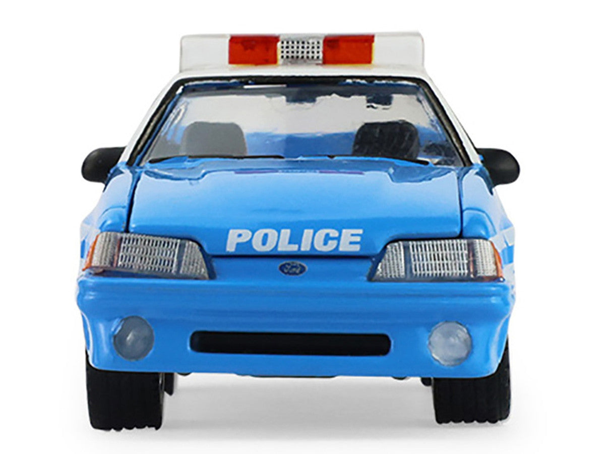 1987 Ford Mustang "New York City Police Department (NYPD)" Blue with White Top "Hobby Exclusive" Series 1/64 Diecast Model Car by Greenlight Greenlight