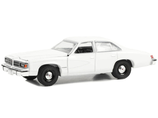 1976-77 Pontiac LeMans Enforcer White "Hot Pursuit - Hobby Exclusive" Series 1/64 Diecast Model Car by Greenlight Greenlight