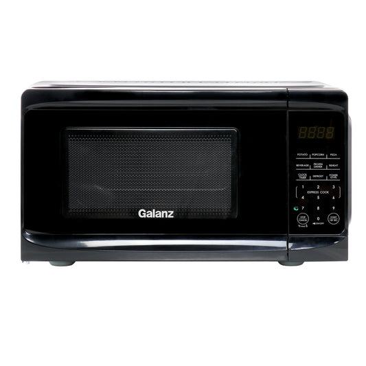 Galanz 0.7 cu ft 700W Countertop Microwave Oven in Black with One Touch Express Cooking W2B