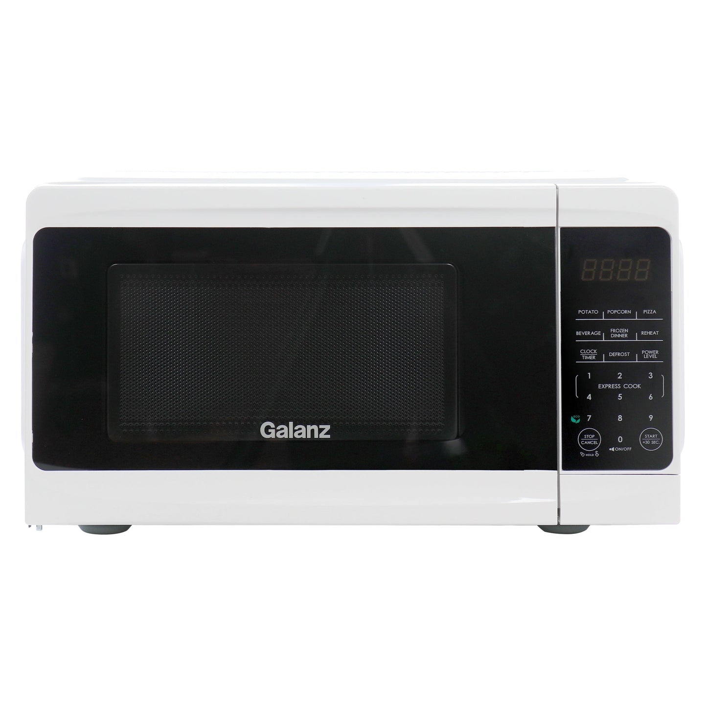 Galanz 0.7 cu ft 700W Countertop Microwave Oven in White with One Touch Express Cooking W2B