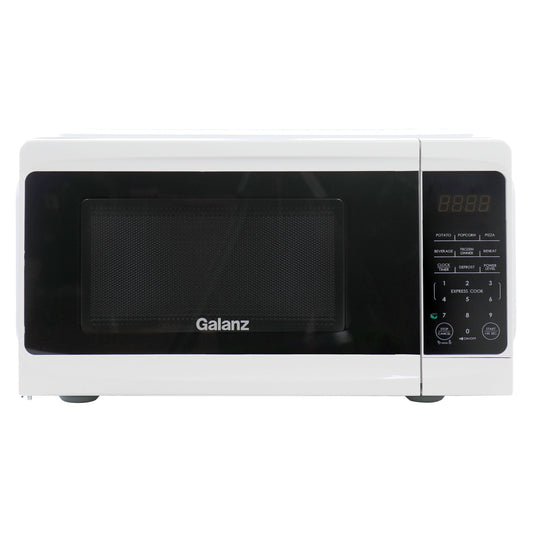Galanz 0.7 cu ft 700W Countertop Microwave Oven in White with One Touch Express Cooking W2B