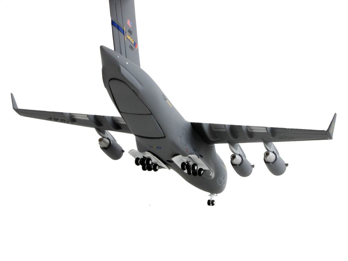 Boeing C-17 Globemaster III Transport Aircraft "Charlotte Air National Guard - United States Air Force" Gray "Gemini Macs" Series 1/400 Diecast Model Airplane by GeminiJets GeminiJets