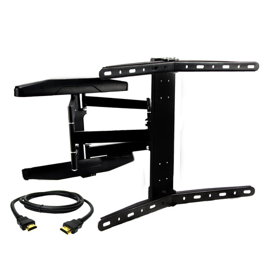 MegaMounts Full Motion Wall Mount for 32-70 Inch Curved Displays with HDMI Cable W2B
