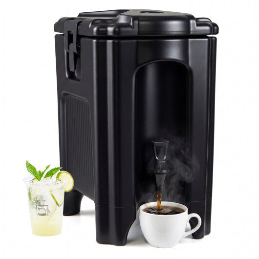 4.4 Gallons Insulated Beverage Dispenser with Handles and Drip-Proof Faucet-Black W2B