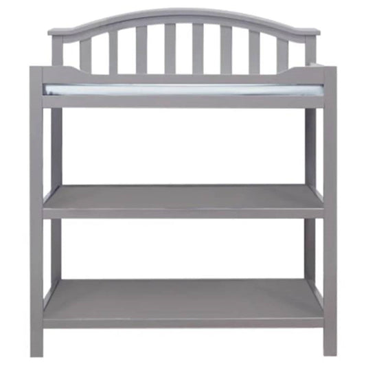 SF Home Baby Toddler Changing Table in Grey Wood Finish with Changing Pad FastFurnishings