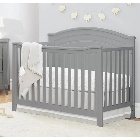 SF Home Solid Wood Convertible Crib in Grey - Toddler Bed Sold Separately FastFurnishings