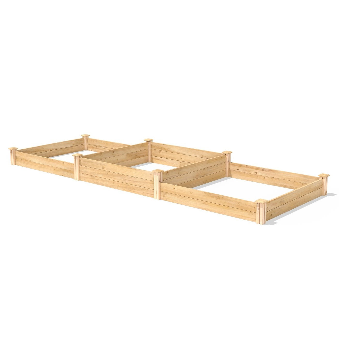 Farmhouse Cedar Wood Raised Garden Bed 4 ft x 12 ft - Made in USA FastFurnishings