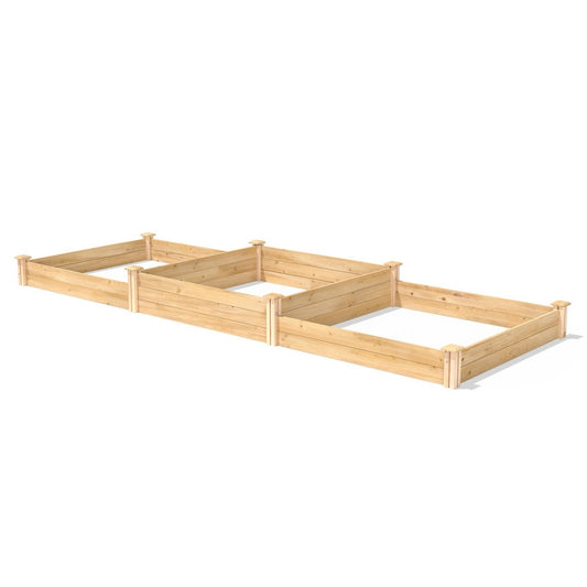 Farmhouse Cedar Wood Raised Garden Bed 4 ft x 12 ft - Made in USA FastFurnishings