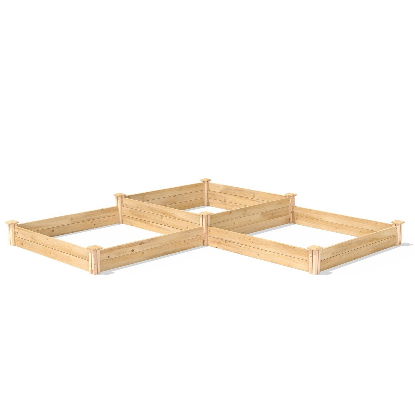 Farmhouse Cedar Wood Raised Garden Bed 4 ft x 12 ft - Made in USA FastFurnishings