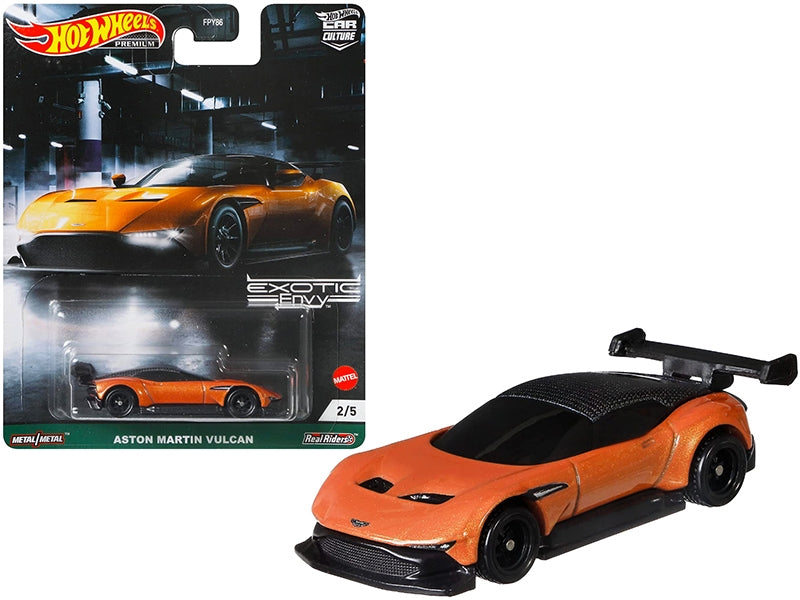 Aston Martin Vulcan Orange Metallic "Exotic Envy" Series Diecast Model Car by Hot Wheels W2B