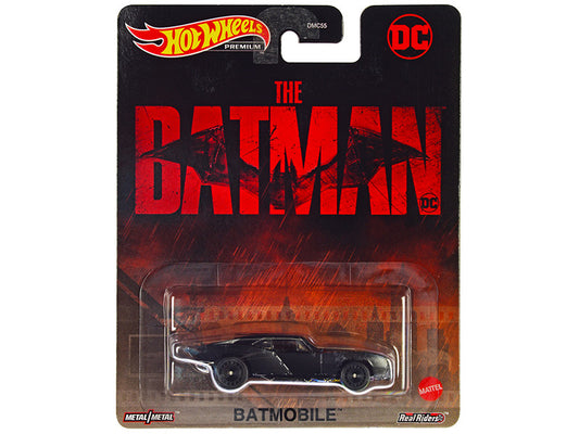 Batmobile Matt Black "The Batman" (2022) Movie "DC Comics" Diecast Model Car by Hot Wheels-0