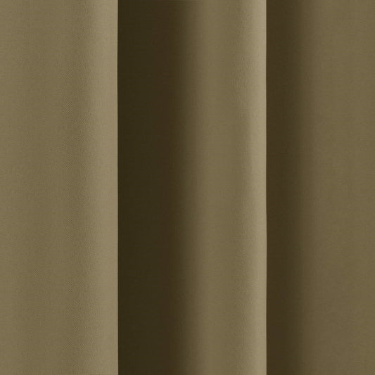 52 x 96 inch Solid Olive Green Thermal Blackout Curtain Panels - Set of 2 FastFurnishings