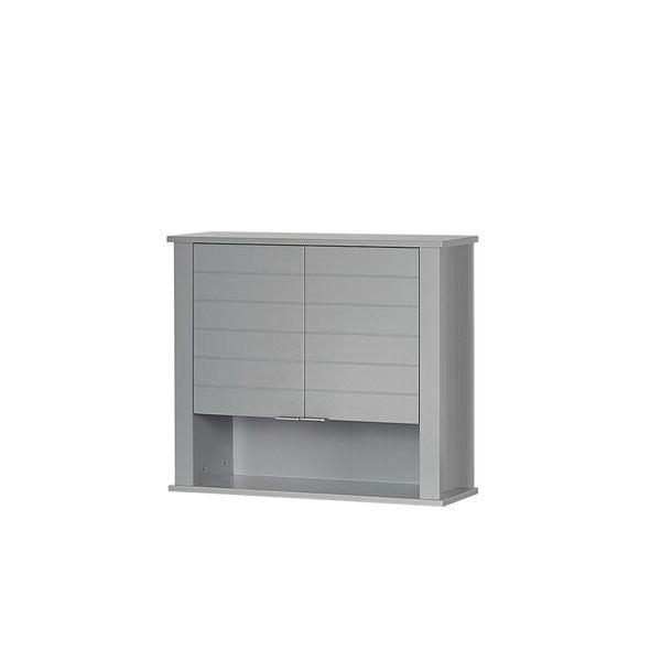 Gray 2 Door Wall Mounted Bathroom Storage Cabinet FastFurnishings