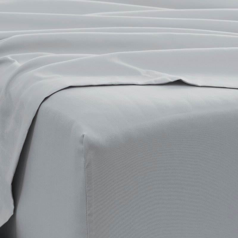 Twin size 4 Piece Grey Wrinkle Resistant Microfiber Polyester Sheet Set FastFurnishings