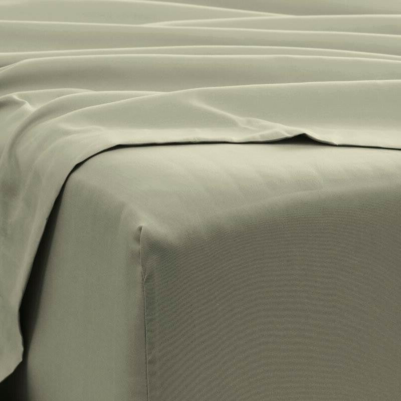 Twin XL Sage 4 PCS Soft Wrinkle Resistant Microfiber Polyester Sheet Set FastFurnishings