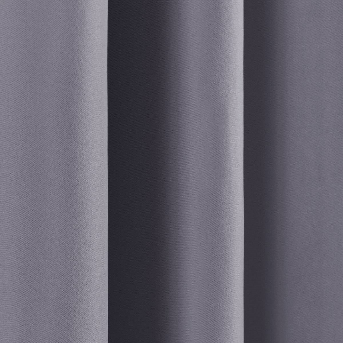 52 x 63 inch Solid Grey Thermal Blackout Curtain Panels - Set of 2 FastFurnishings