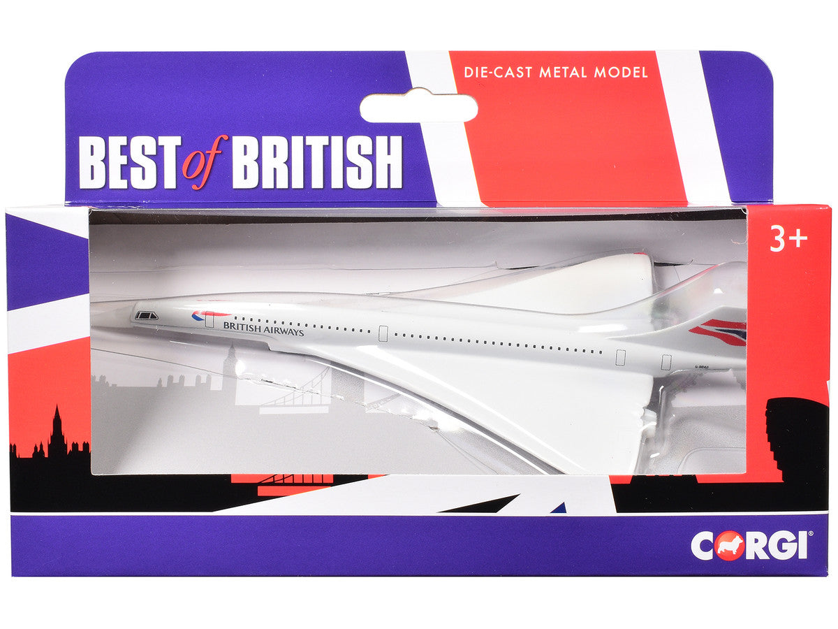 BAe/Aerospatiale Concorde Commercial Aircraft "British Airways" White "Best of British" Series Diecast Model by Corgi Corgi