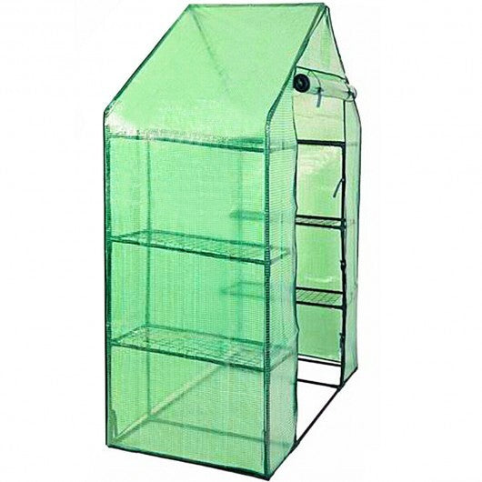 Portable 4 Tier Walk-in Plant Greenhouse with 8 Shelves W2B