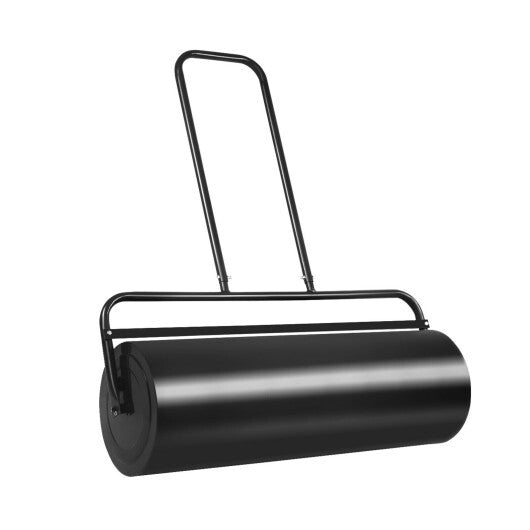 36 x 12 Inch Tow Lawn Roller Water Filled Metal Push Roller-Black - Color: Black W2B