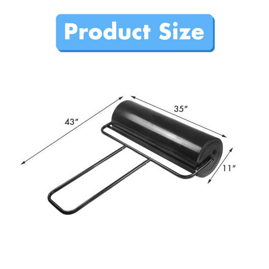 36 x 12 Inch Tow Lawn Roller Water Filled Metal Push Roller-Black - Color: Black W2B