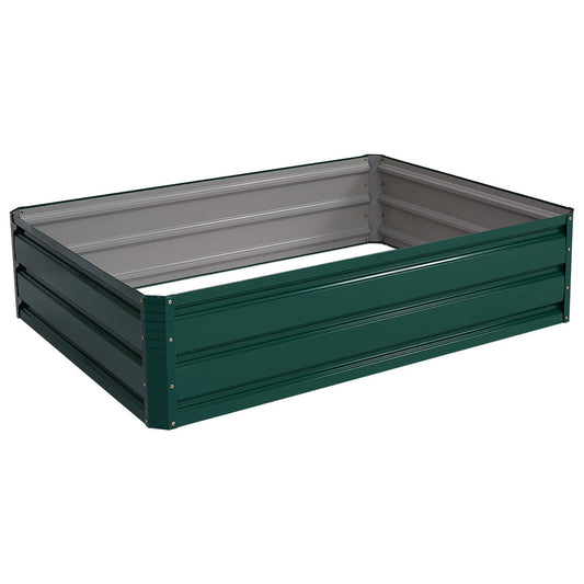 47.5 Inch Patio Raised Garden Bed Vegetable Flower Planter - Color: Dark Green - Size: 47 inches W2B