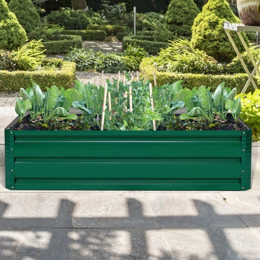 47.5 Inch Patio Raised Garden Bed Vegetable Flower Planter - Color: Dark Green - Size: 47 inches W2B