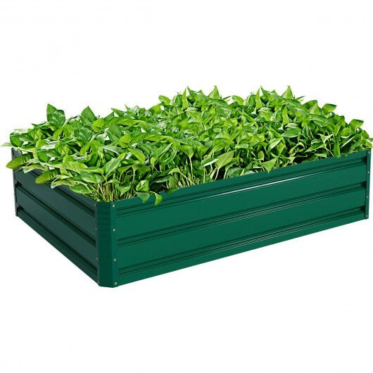 47.5 Inch Patio Raised Garden Bed Vegetable Flower Planter - Color: Dark Green - Size: 47 inches W2B