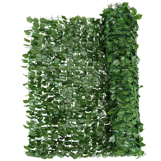 Faux Ivy Leaf Decorative Privacy Fence-40 x 95 Inch - Color: Green - Size: S W2B