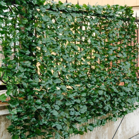 Faux Ivy Leaf Decorative Privacy Fence-40 x 95 Inch - Color: Green - Size: S W2B
